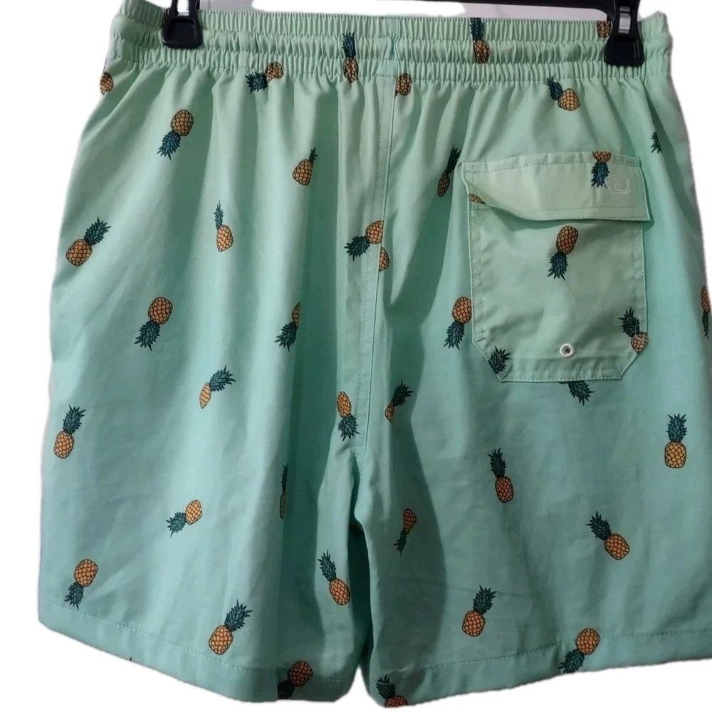 Swimsuit Wave Zone Medium 32/34 Mens Pineapple Bathing Suit Green Swim Shorts‎